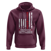 Retired Firefighter Hoodie Goodbye Tension Hello Pension Fireman Retirement Gifts - Wonder Print Shop