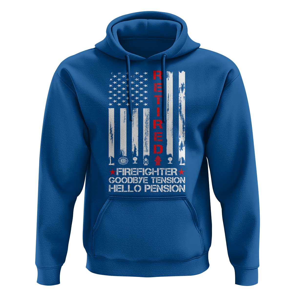 Retired Firefighter Hoodie Goodbye Tension Hello Pension Fireman Retirement Gifts - Wonder Print Shop