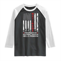 Retired Firefighter Raglan Shirt Goodbye Tension Hello Pension Fireman Retirement Gifts - Wonder Print Shop