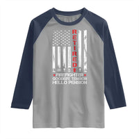 Retired Firefighter Raglan Shirt Goodbye Tension Hello Pension Fireman Retirement Gifts - Wonder Print Shop