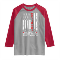 Retired Firefighter Raglan Shirt Goodbye Tension Hello Pension Fireman Retirement Gifts - Wonder Print Shop