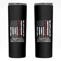 Retired Firefighter Skinny Tumbler Goodbye Tension Hello Pension Fireman Retirement Gifts - Wonder Print Shop