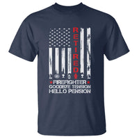 Retired Firefighter T Shirt Goodbye Tension Hello Pension Fireman Retirement Gifts - Wonder Print Shop