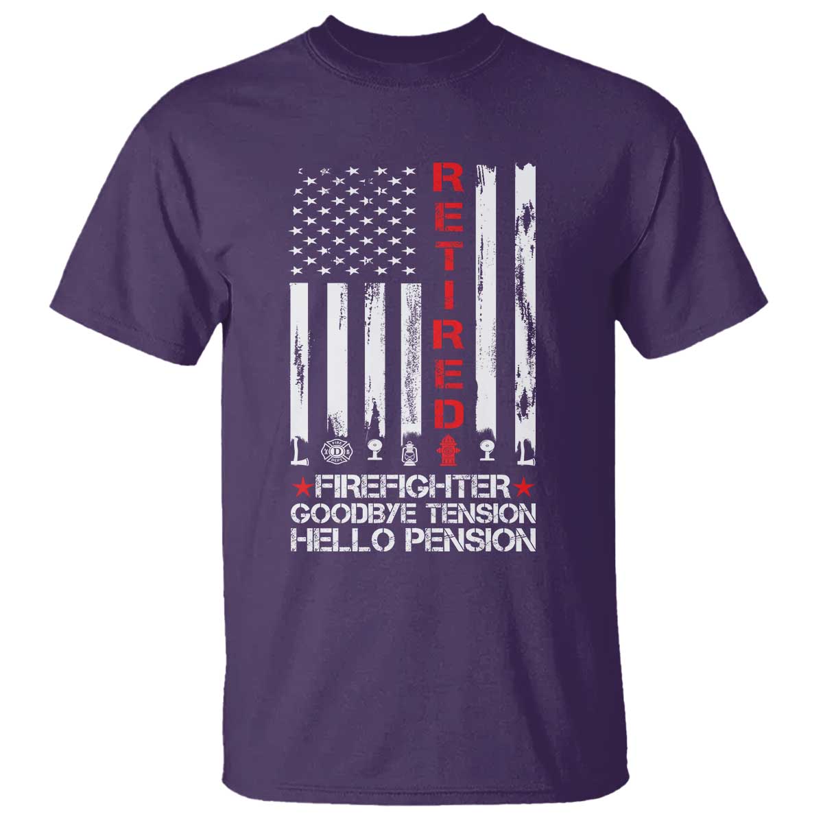 Retired Firefighter T Shirt Goodbye Tension Hello Pension Fireman Retirement Gifts - Wonder Print Shop