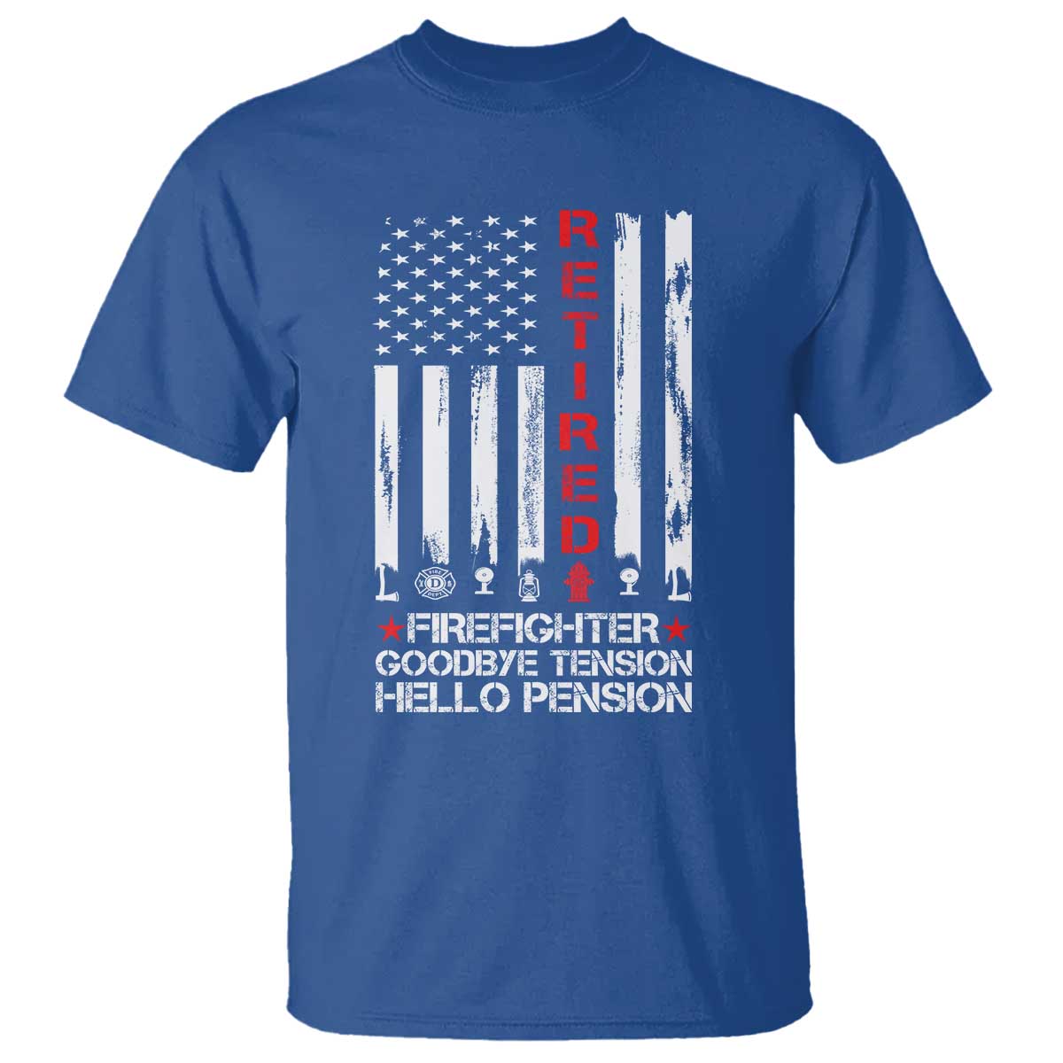 Retired Firefighter T Shirt Goodbye Tension Hello Pension Fireman Retirement Gifts - Wonder Print Shop