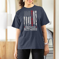 Retired Firefighter T Shirt For Women Goodbye Tension Hello Pension Fireman Retirement Gifts - Wonder Print Shop