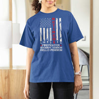 Retired Firefighter T Shirt For Women Goodbye Tension Hello Pension Fireman Retirement Gifts - Wonder Print Shop