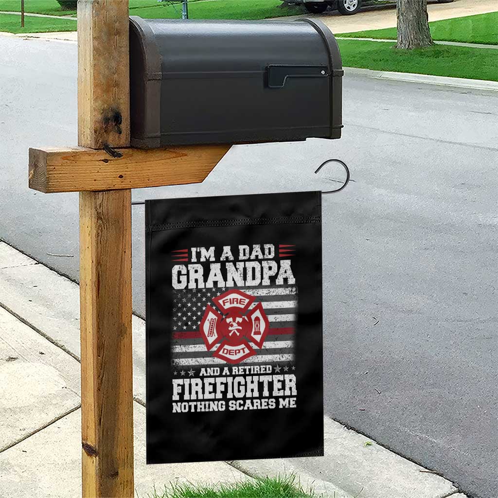 Retired Firefighter Grandpa Garden Flag Retro American Flag - Wonder Print Shop