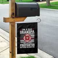 Retired Firefighter Grandpa Garden Flag Retro American Flag - Wonder Print Shop