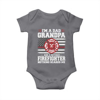 Retired Firefighter Grandpa Baby Onesie Retro American Flag - Wonder Print Shop