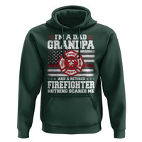 Retired Firefighter Grandpa Hoodie Retro American Flag - Wonder Print Shop