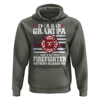 Retired Firefighter Grandpa Hoodie Retro American Flag - Wonder Print Shop