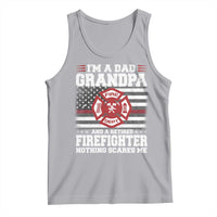 Retired Firefighter Grandpa Tank Top Retro American Flag - Wonder Print Shop