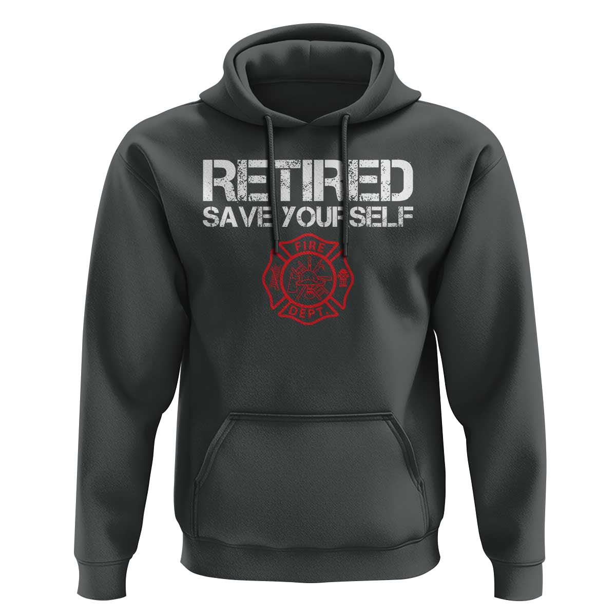 Retired Firefighter Hoodie Funny Retirement Gifts Save Yourself - Wonder Print Shop