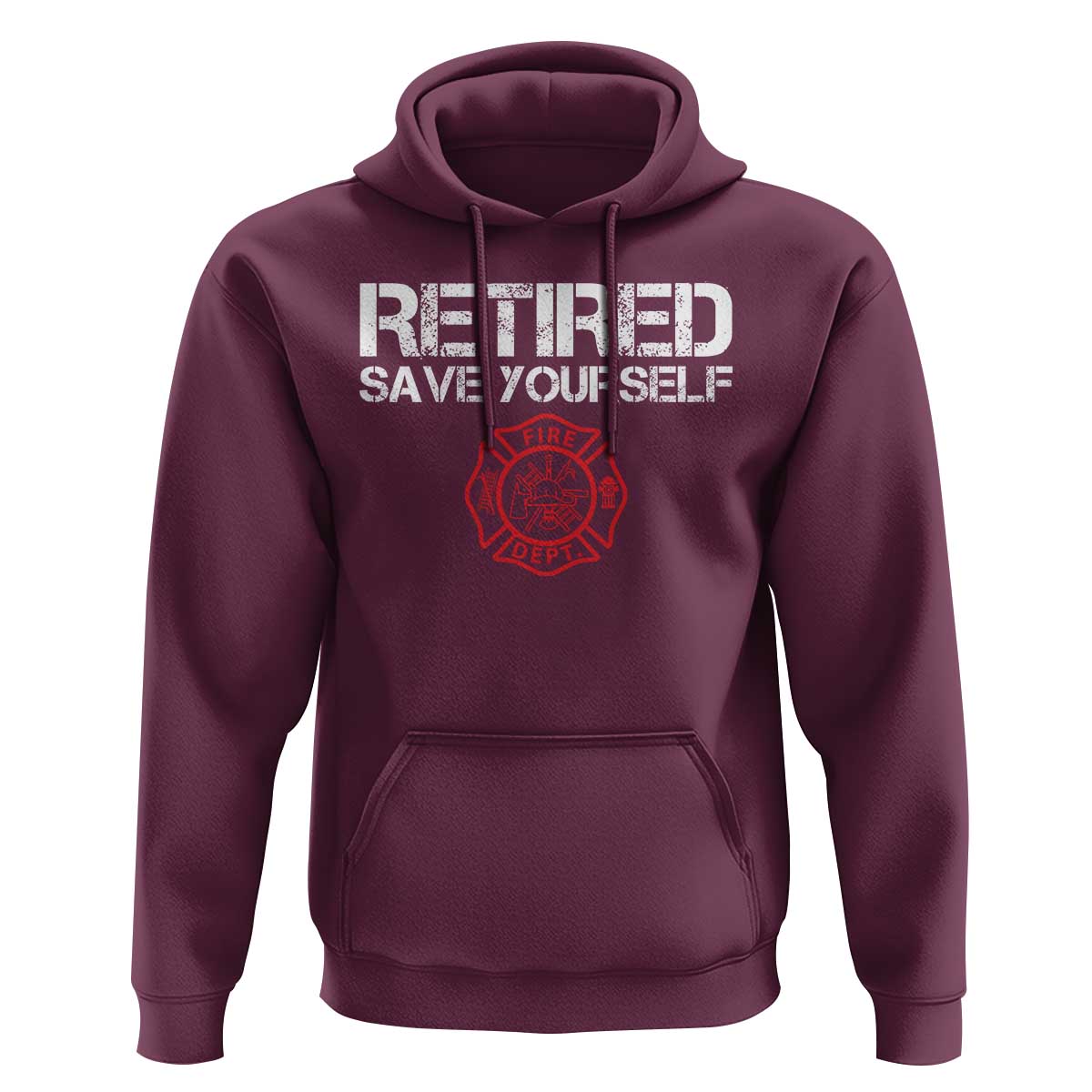 Retired Firefighter Hoodie Funny Retirement Gifts Save Yourself - Wonder Print Shop