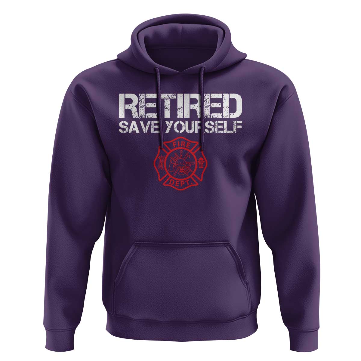 Retired Firefighter Hoodie Funny Retirement Gifts Save Yourself - Wonder Print Shop