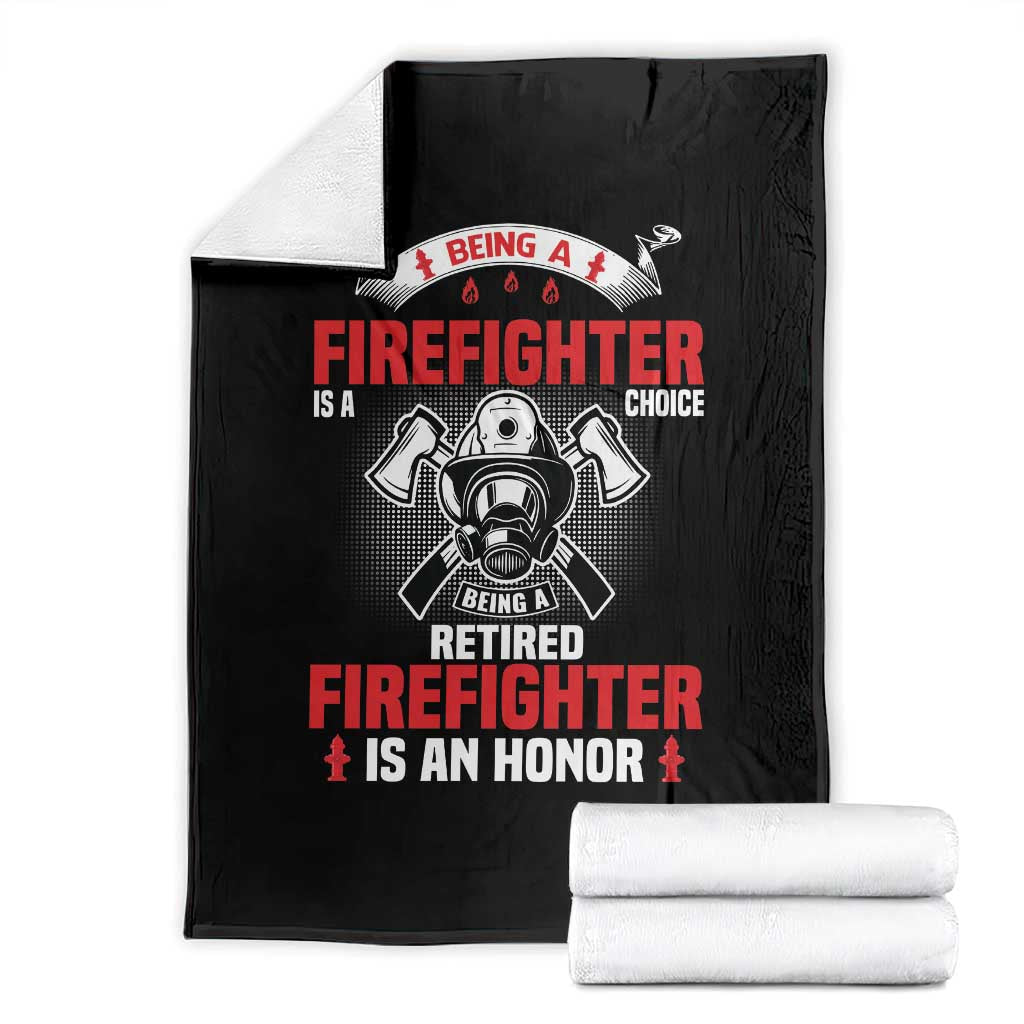 Retired Firefighter Throw Blanket Is An Honor Funny Retirement Gifts - Wonder Print Shop