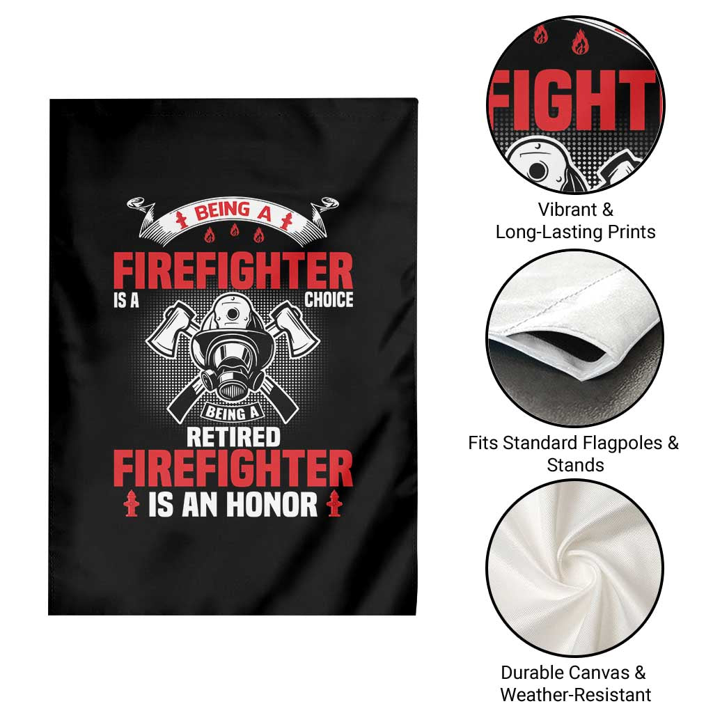 Retired Firefighter Garden Flag Is An Honor Funny Retirement Gifts - Wonder Print Shop