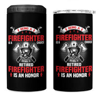 Retired Firefighter 4 in 1 Can Cooler Tumbler Is An Honor Funny Retirement Gifts - Wonder Print Shop