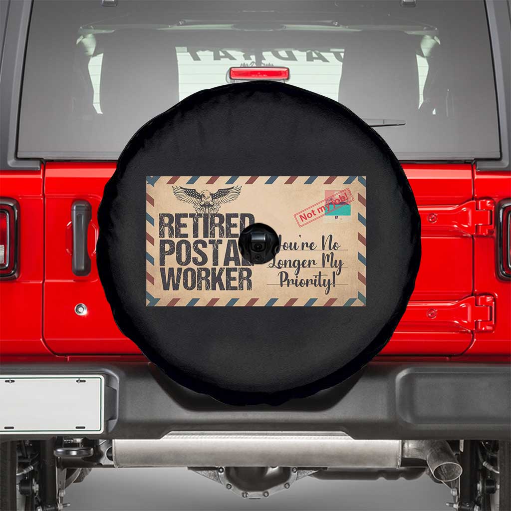 Retired Postal Worker Spare Tire Cover No Longer My Priority Retirement Gifts - Wonder Print Shop
