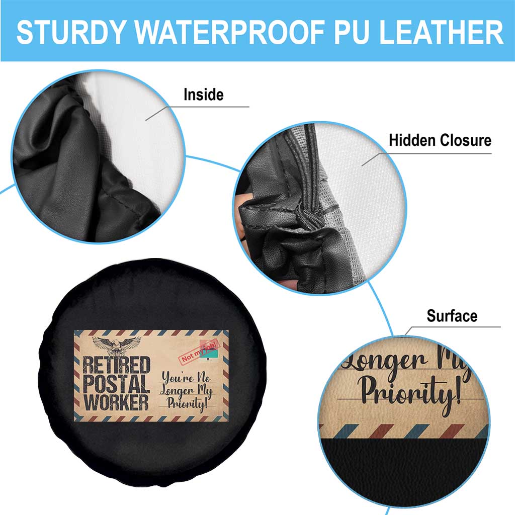 Retired Postal Worker Spare Tire Cover No Longer My Priority Retirement Gifts - Wonder Print Shop