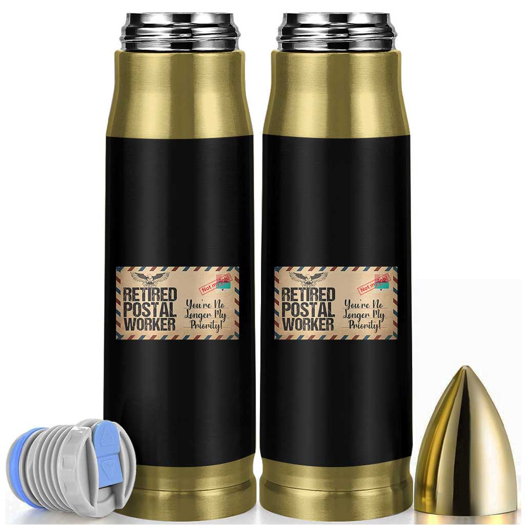Retired Postal Worker Bullet Tumbler No Longer My Priority Retirement Gifts - Wonder Print Shop