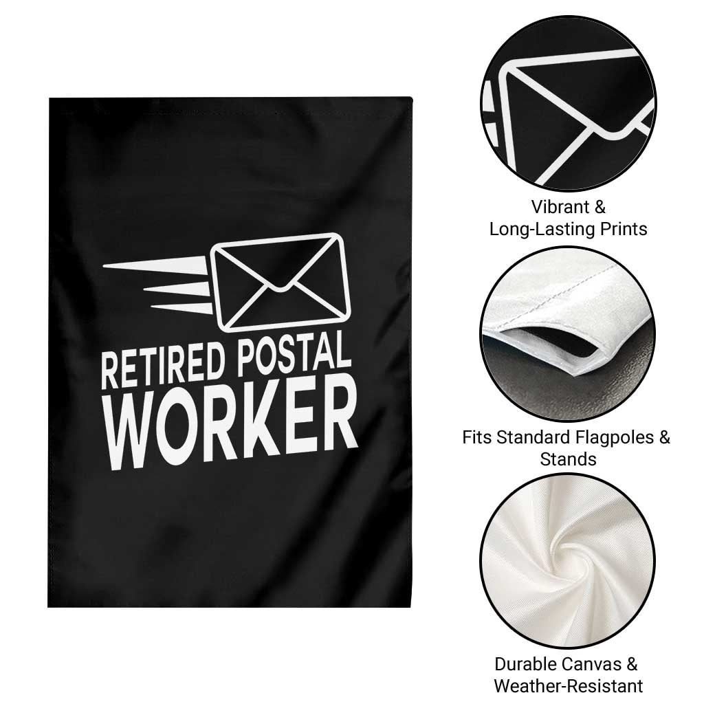 Retired Postal Worker Garden Flag Mailman Postman Retirement Gifts - Wonder Print Shop