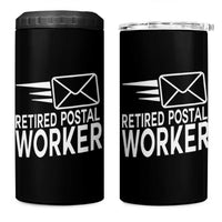 Retired Postal Worker 4 in 1 Can Cooler Tumbler Mailman Postman Retirement Gifts - Wonder Print Shop