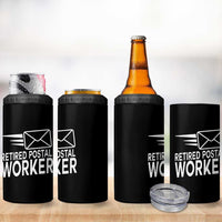 Retired Postal Worker 4 in 1 Can Cooler Tumbler Mailman Postman Retirement Gifts - Wonder Print Shop
