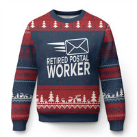 Retired Postal Worker Ugly Christmas Sweater Mailman Postman Retirement Gifts - Wonder Print Shop