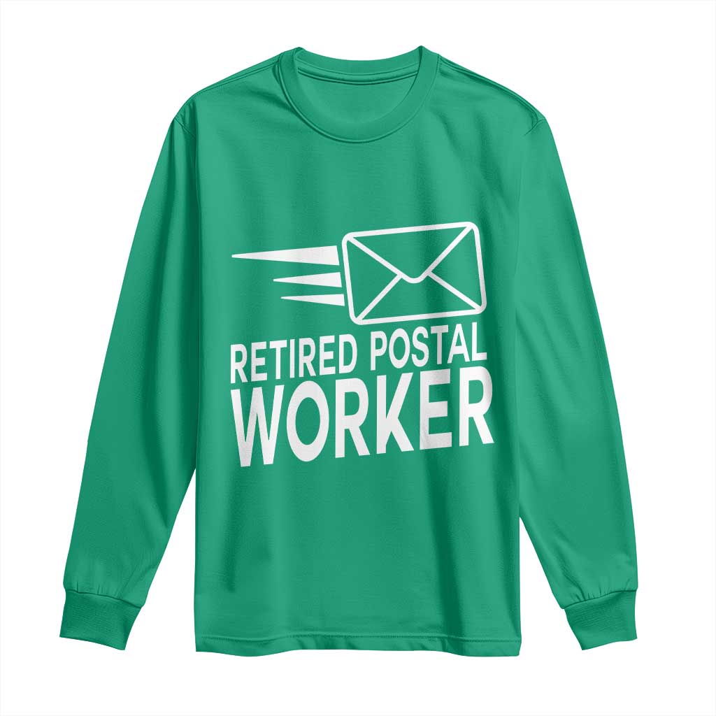 Retired Postal Worker Long Sleeve Shirt Mailman Postman Retirement Gifts - Wonder Print Shop