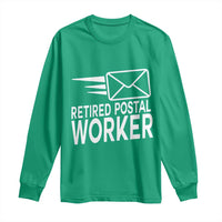 Retired Postal Worker Long Sleeve Shirt Mailman Postman Retirement Gifts - Wonder Print Shop