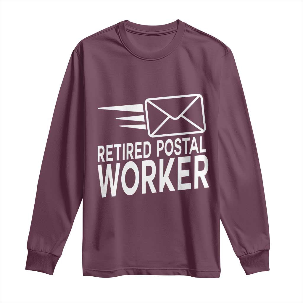Retired Postal Worker Long Sleeve Shirt Mailman Postman Retirement Gifts - Wonder Print Shop