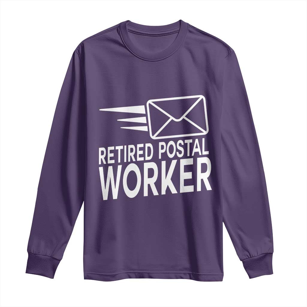 Retired Postal Worker Long Sleeve Shirt Mailman Postman Retirement Gifts - Wonder Print Shop