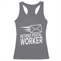 Retired Postal Worker Racerback Tank Top Mailman Postman Retirement Gifts - Wonder Print Shop