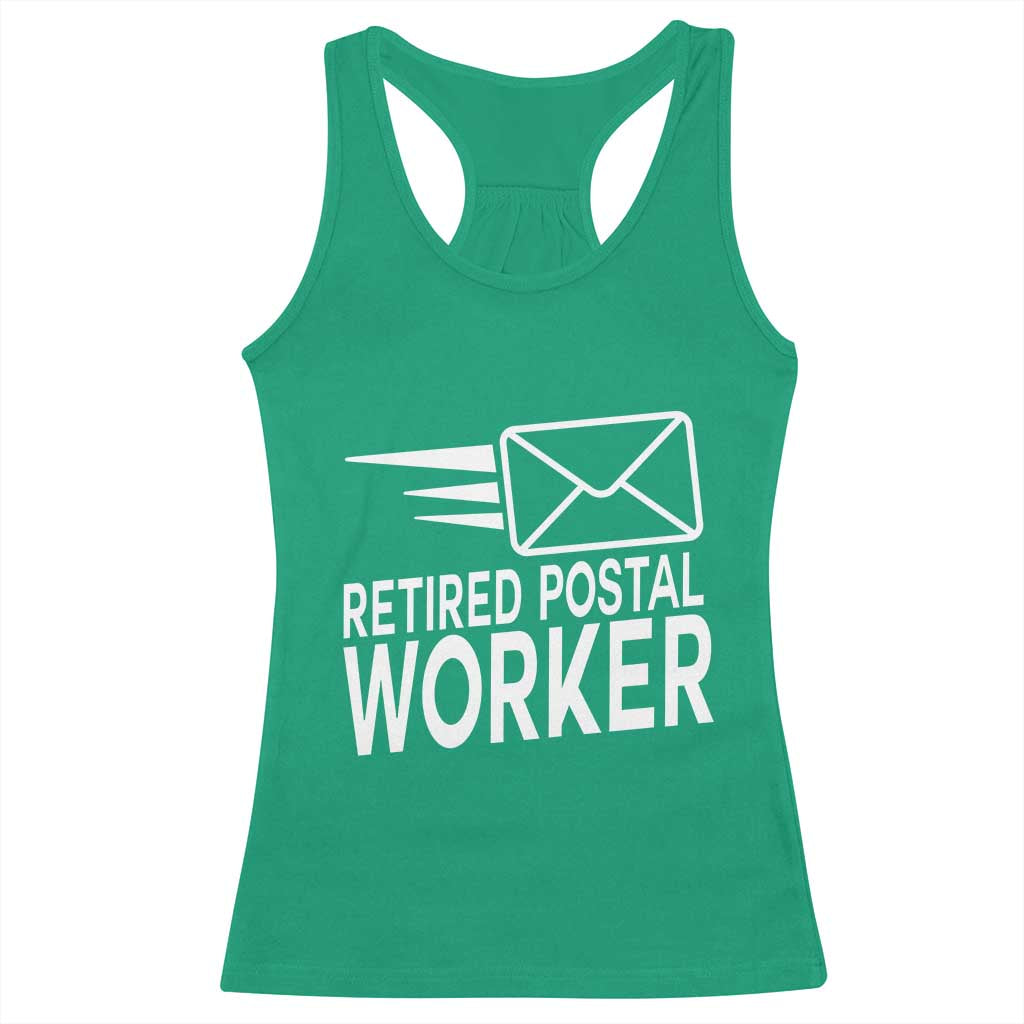 Retired Postal Worker Racerback Tank Top Mailman Postman Retirement Gifts - Wonder Print Shop