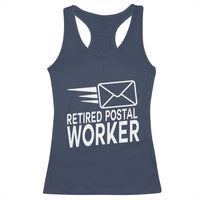 Retired Postal Worker Racerback Tank Top Mailman Postman Retirement Gifts - Wonder Print Shop