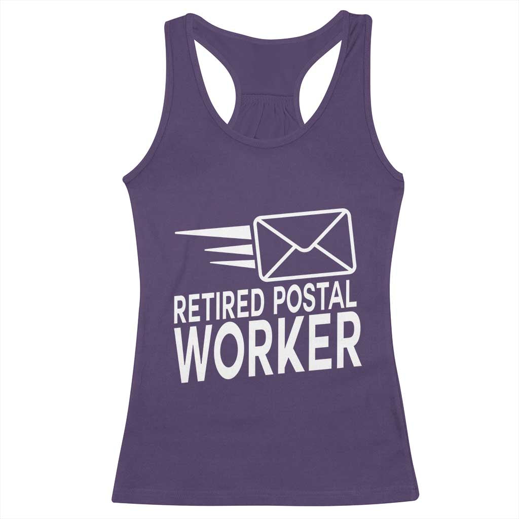 Retired Postal Worker Racerback Tank Top Mailman Postman Retirement Gifts - Wonder Print Shop