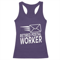 Retired Postal Worker Racerback Tank Top Mailman Postman Retirement Gifts - Wonder Print Shop