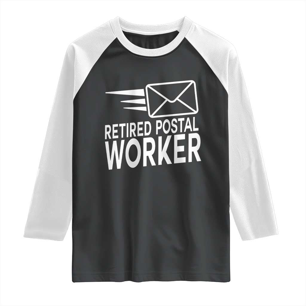 Retired Postal Worker Raglan Shirt Mailman Postman Retirement Gifts - Wonder Print Shop