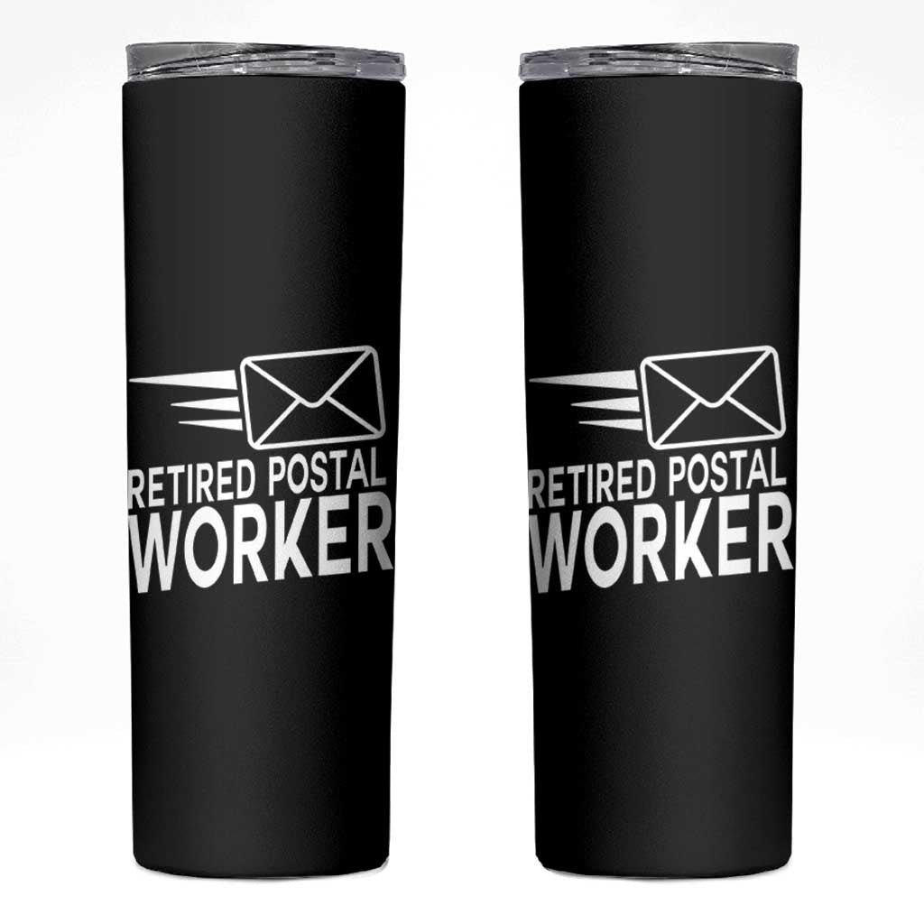 Retired Postal Worker Skinny Tumbler Mailman Postman Retirement Gifts - Wonder Print Shop