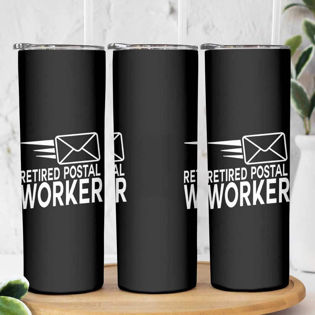Retired Postal Worker Skinny Tumbler Mailman Postman Retirement Gifts - Wonder Print Shop