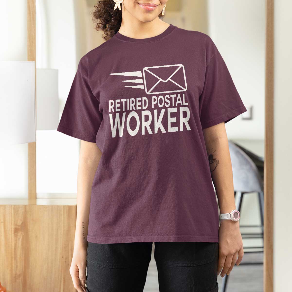 Retired Postal Worker T Shirt For Women Mailman Postman Retirement Gifts - Wonder Print Shop