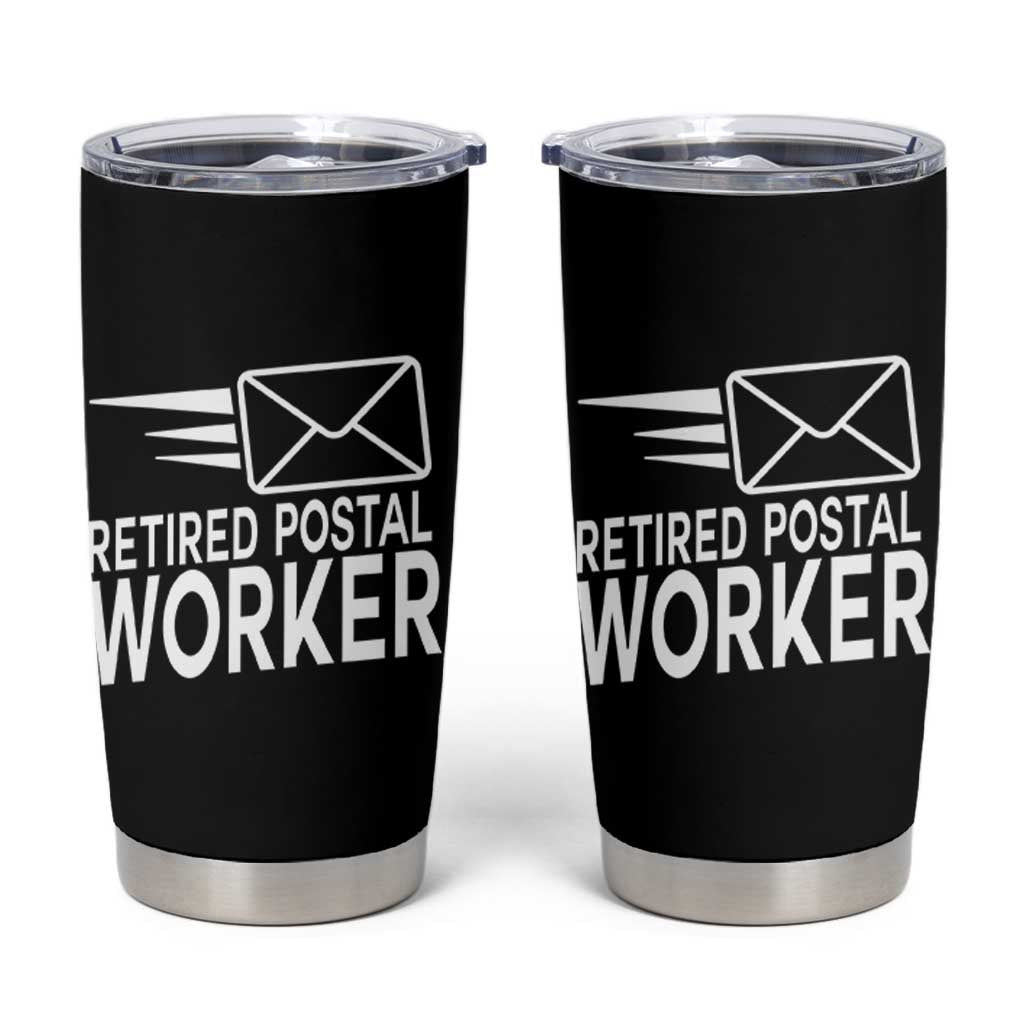 Retired Postal Worker Tumbler Cup Mailman Postman Retirement Gifts - Wonder Print Shop