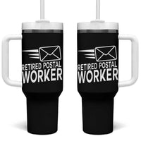 Retired Postal Worker Tumbler With Handle Mailman Postman Retirement Gifts - Wonder Print Shop