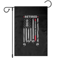 Retired Postal Worker 2026 Garden Flag Retro US Flag Mailman Postman Retirement Gifts - Wonder Print Shop