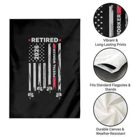 Retired Postal Worker 2026 Garden Flag Retro US Flag Mailman Postman Retirement Gifts - Wonder Print Shop