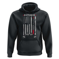 Retired Postal Worker 2026 Hoodie Retro US Flag Mailman Postman Retirement Gifts - Wonder Print Shop