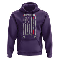 Retired Postal Worker 2026 Hoodie Retro US Flag Mailman Postman Retirement Gifts - Wonder Print Shop