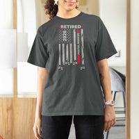 Retired Postal Worker 2026 T Shirt For Women Retro US Flag Mailman Postman Retirement Gifts - Wonder Print Shop